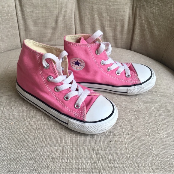 pink converse high tops girls